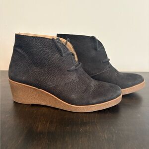 Lucky Brand Black Wedge Ankle Shoes